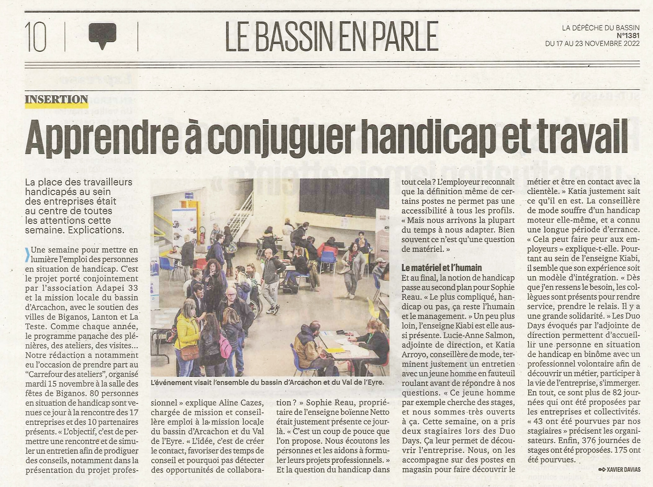 article seeph apprendre à conjuguer handicap et travail