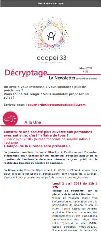 Newsletter ADAPEI #53