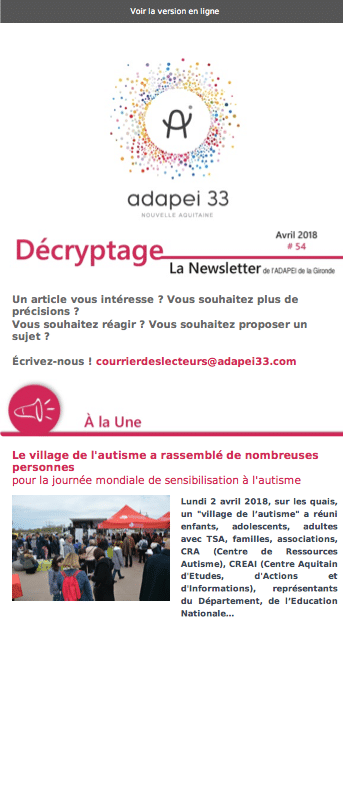 Newsletter ADAPEI #54