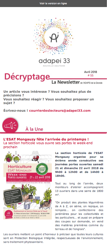 Newsletter ADAPEI #55