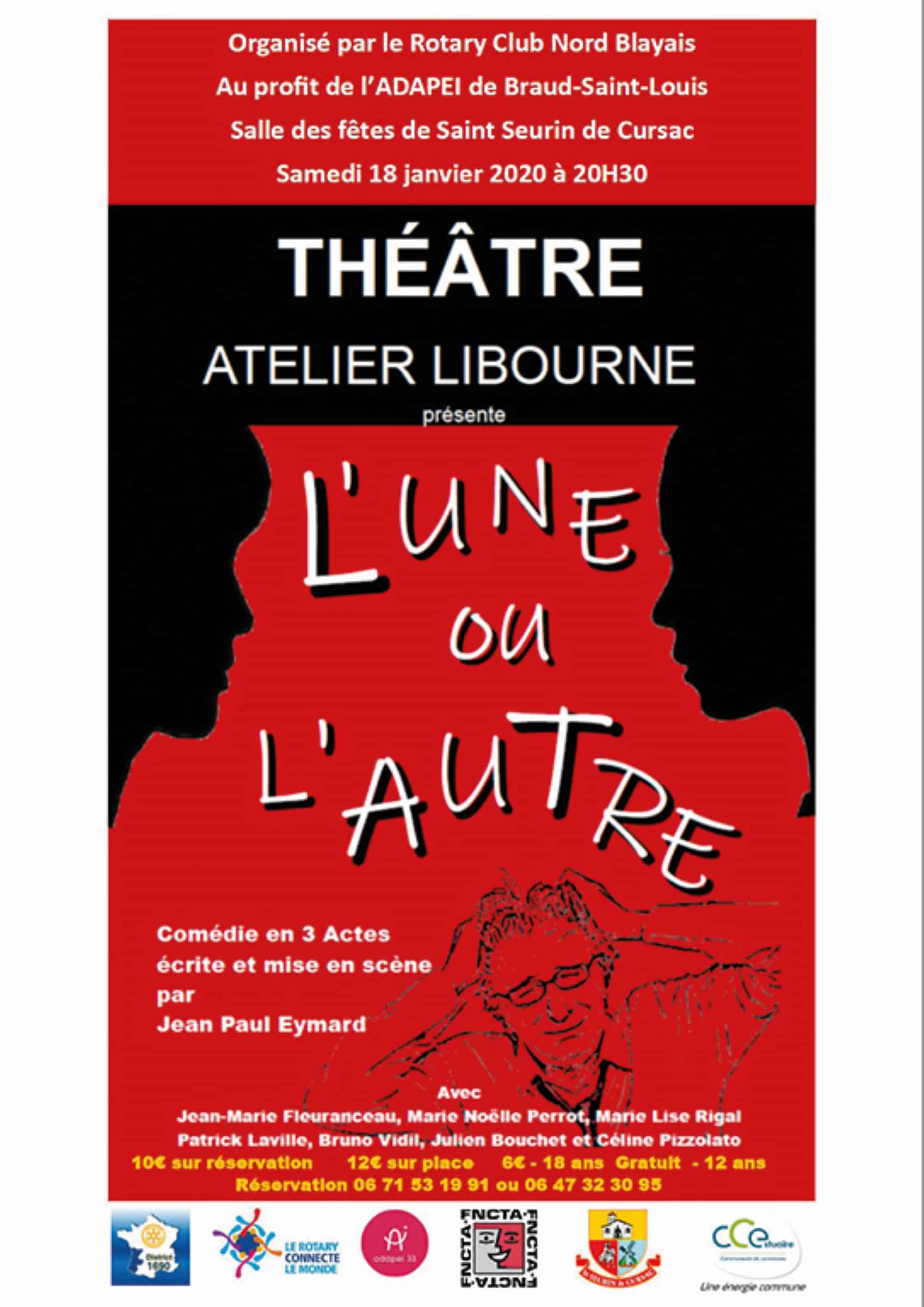 Soirée théâtre – « L’une ou l’autre »