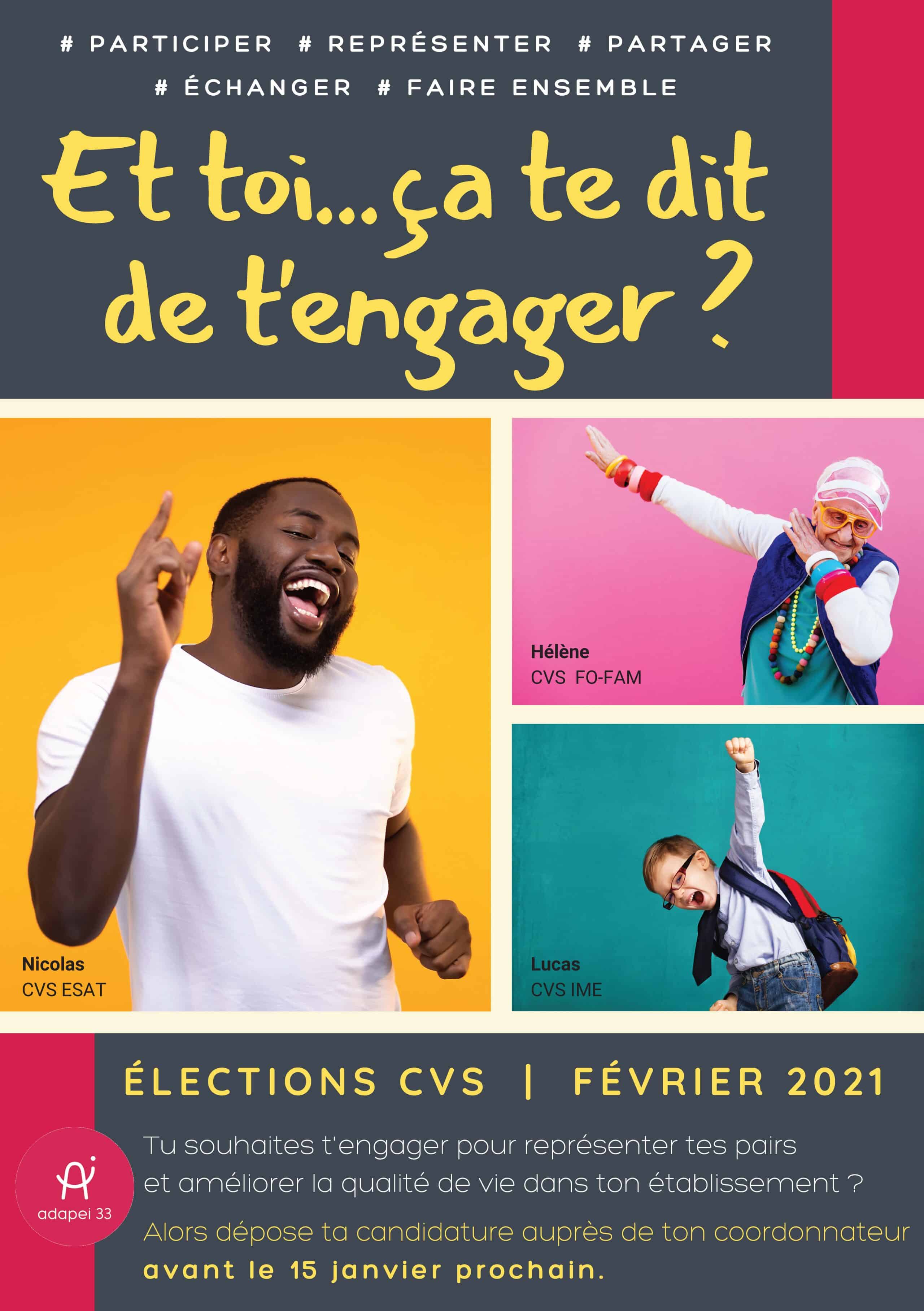 Élections CVS 2021 – Appel à candidatures – personnes accueillies et familles