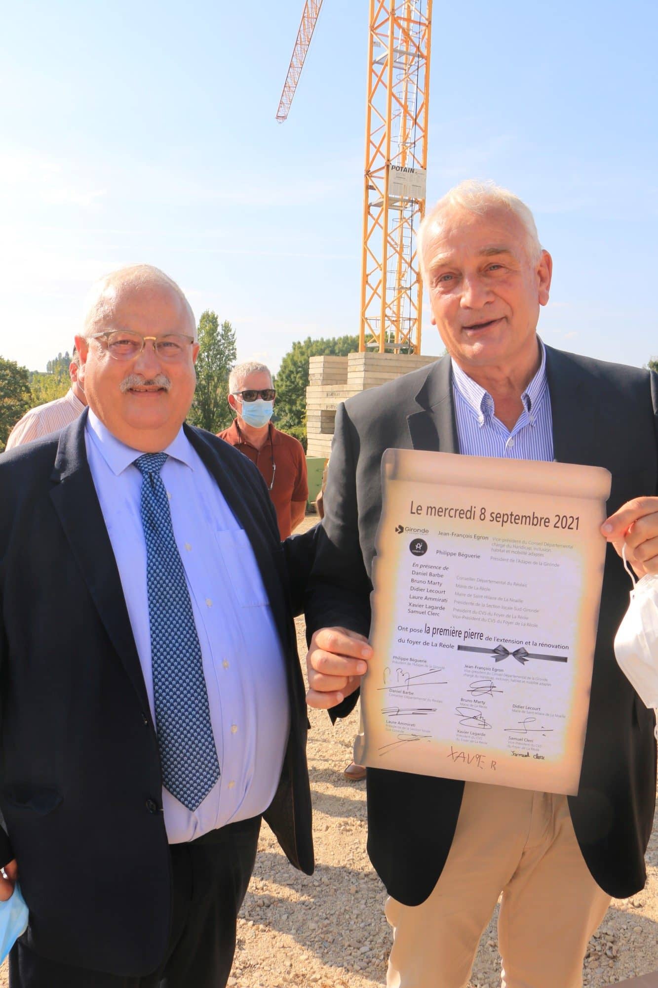 Pose de la première pierre du nouveau foyer occupationnel de la Réole