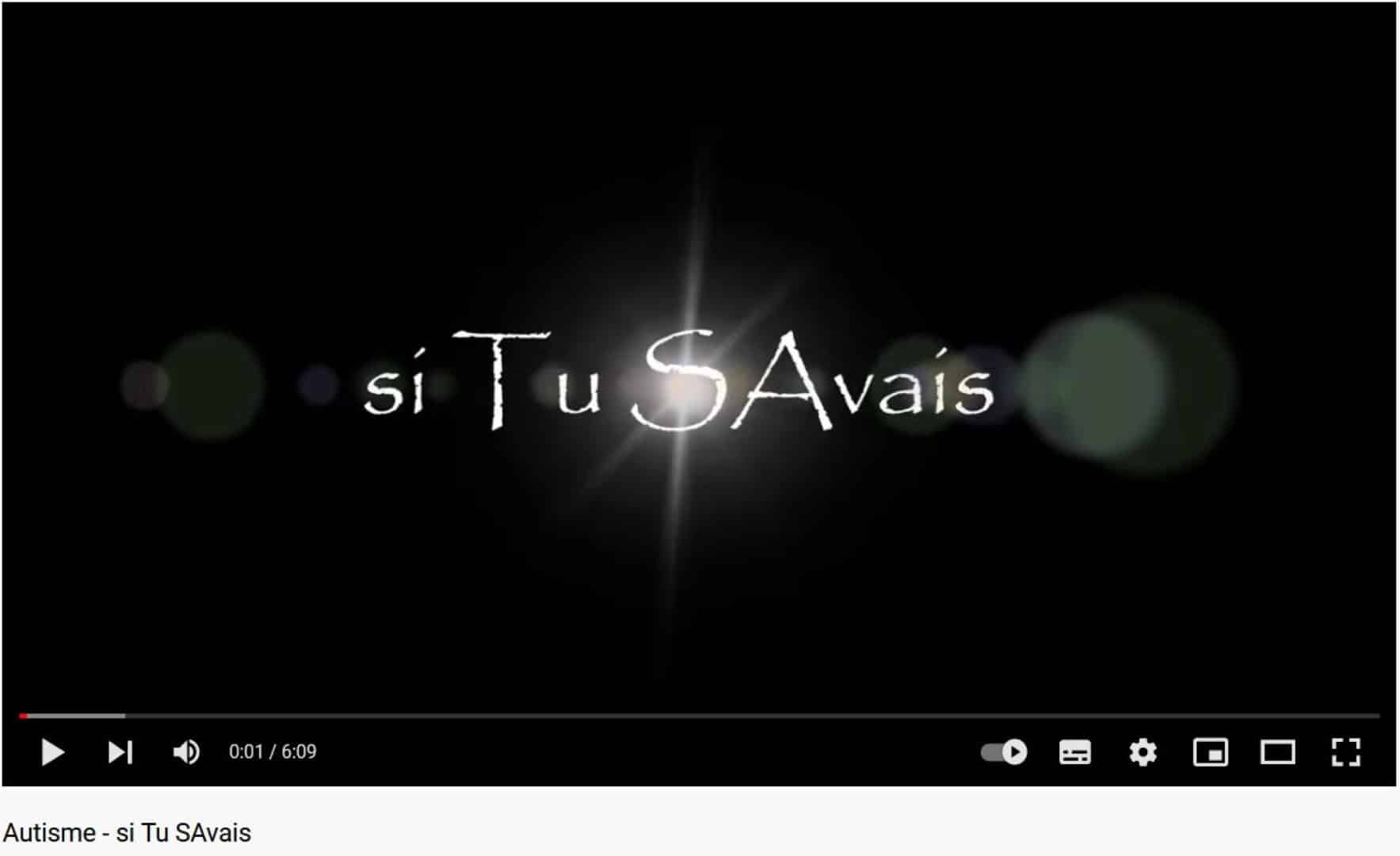 AUTISME – « si Tu SAvais » – A écouter et à méditer…