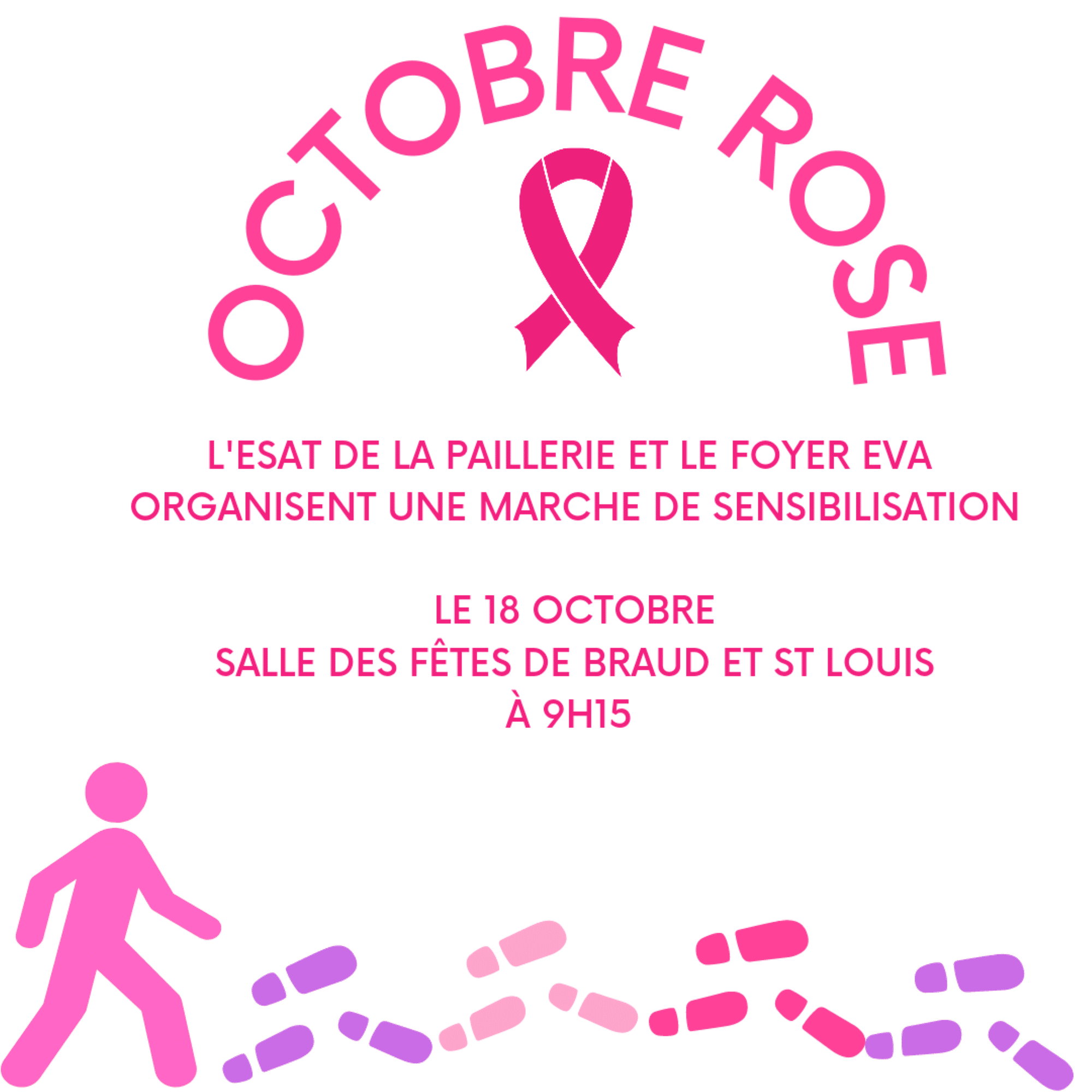 [SOLIDARITÉ & SENSIBILISATION] – Braud et Saint-Louis se mobilise et marche pour Octobre Rose !