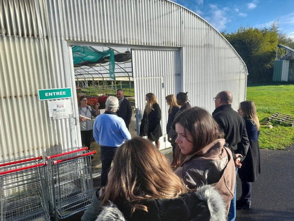 visite de l'ESAT de Braud, atelier horticulture