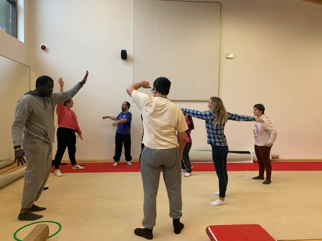 Matinée sportive, pratique de la gym