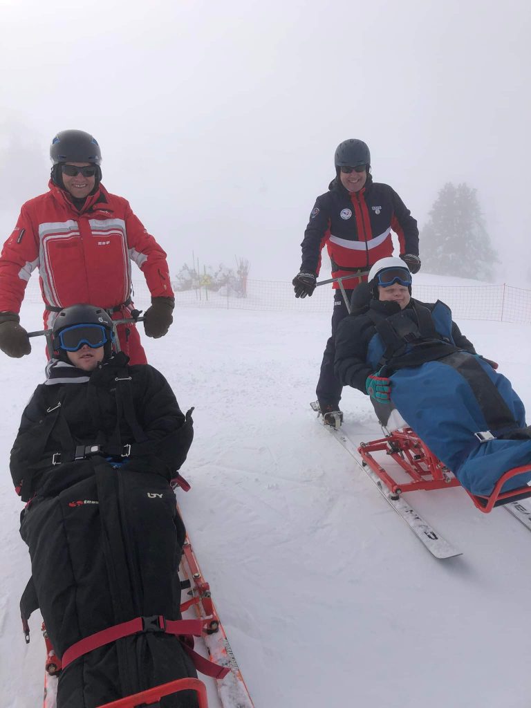 personnes accompagnées pratiquant le handiski