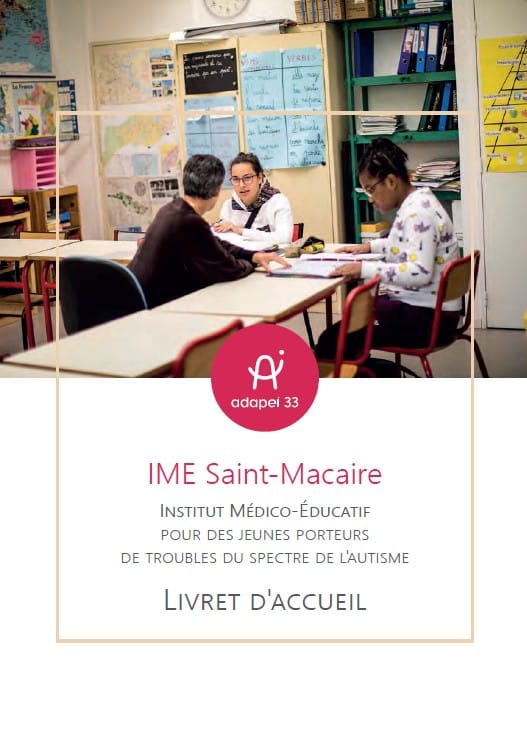 Livret d'accueil IME Saint-Macaire