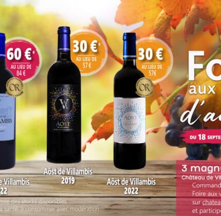 La Foire aux vins d’automne du Château de Villambis est toujours ouverte !